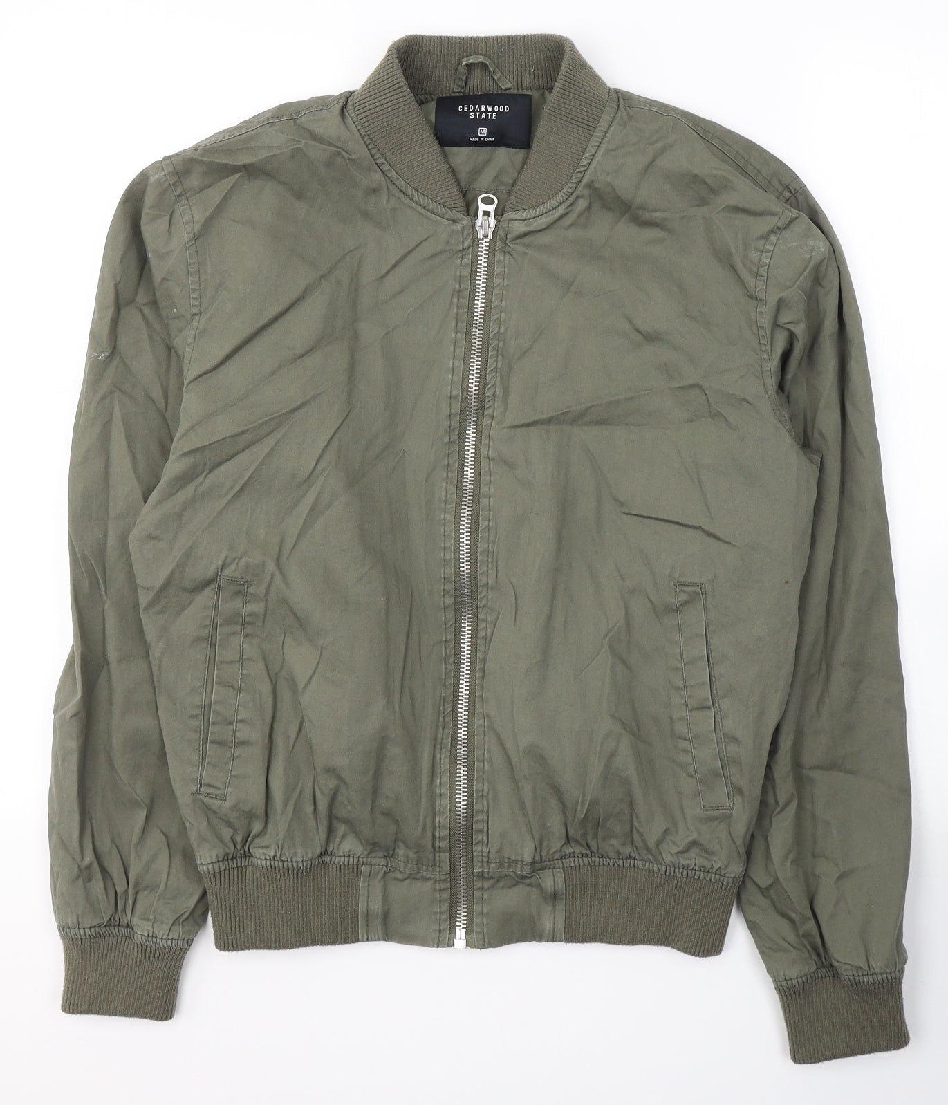 Cedar Wood State Mens Green   Jacket Coat Size M  Zip