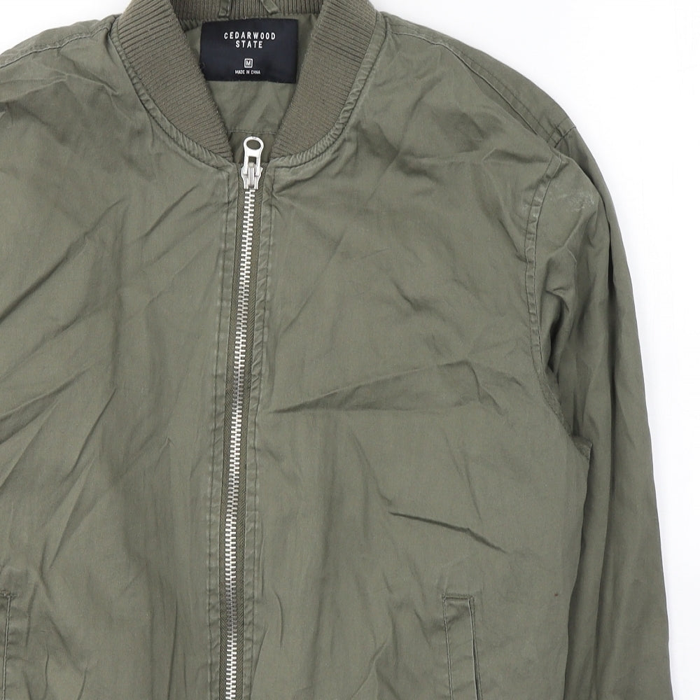 Cedar Wood State Mens Green   Jacket Coat Size M  Zip