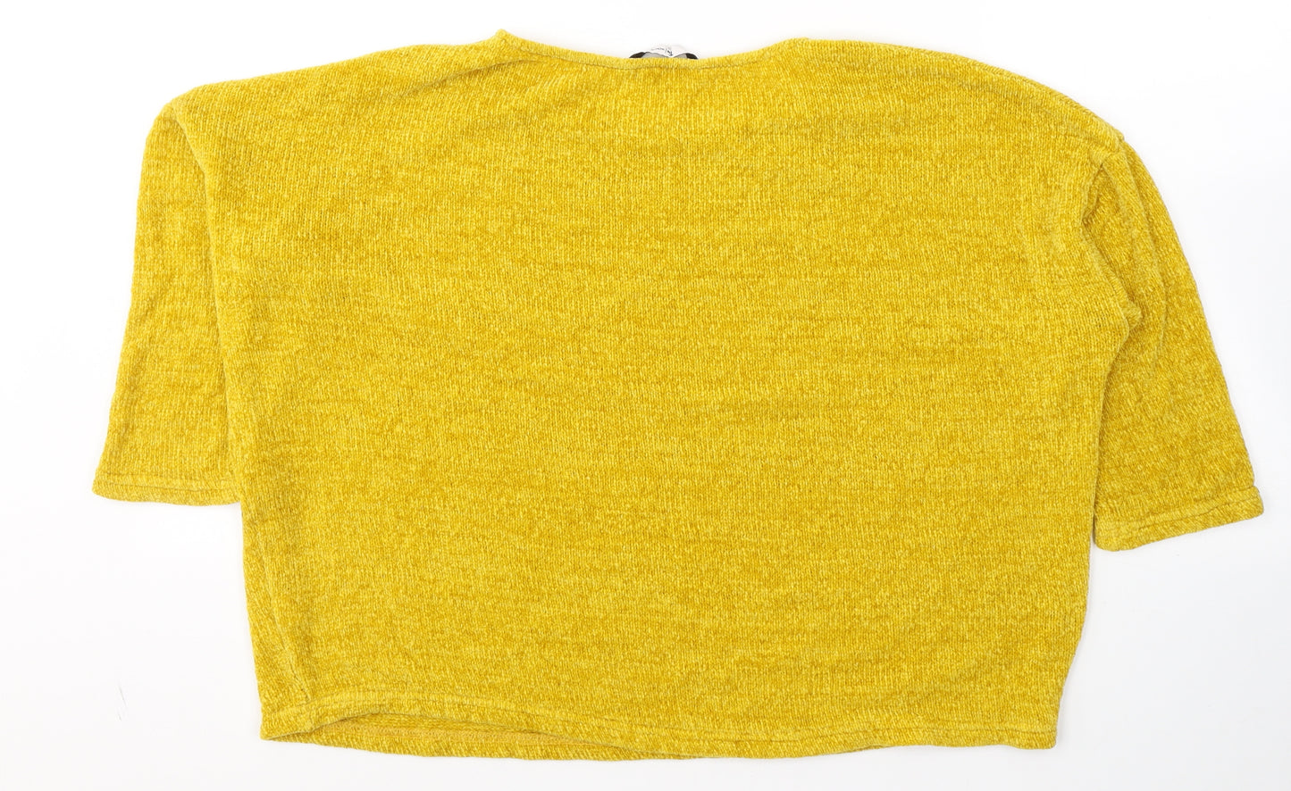 TU Womens Yellow  Acrylic Jersey T-Shirt Size 16 Round Neck
