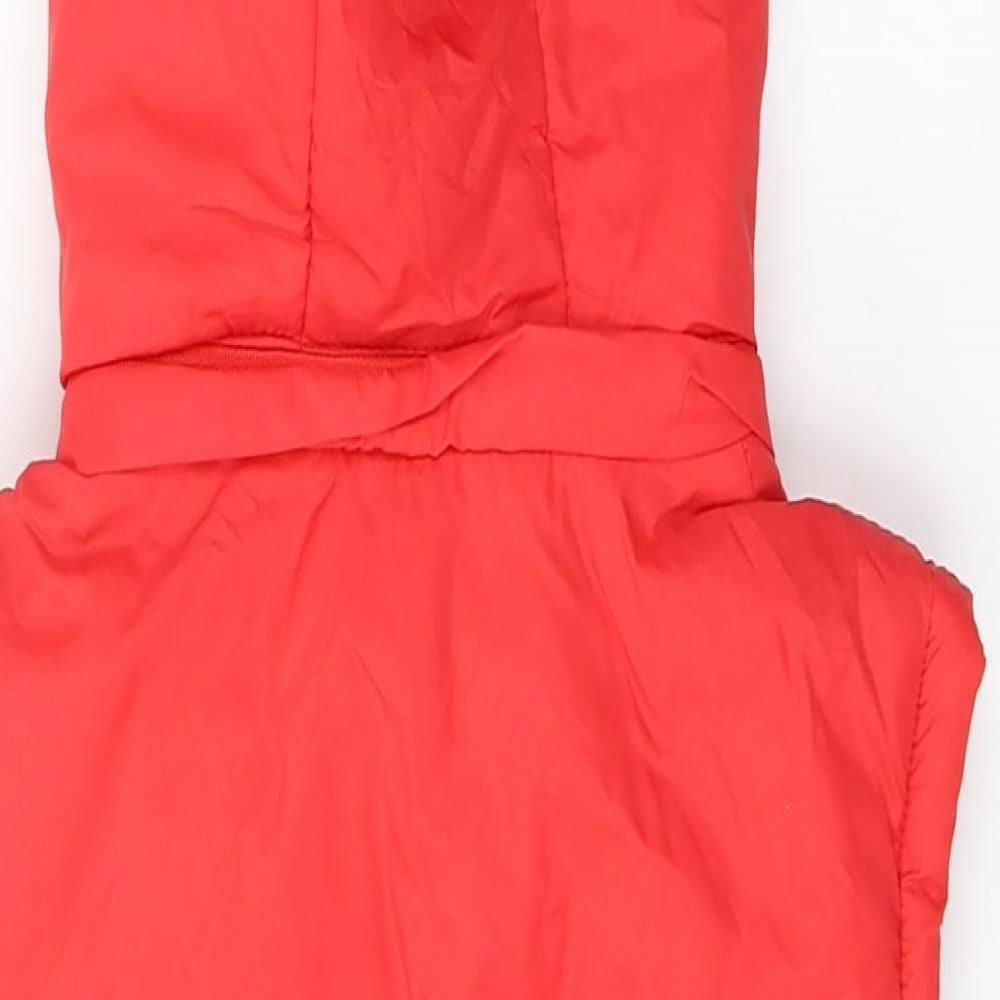 Denim & Co. Womens Red   Gilet Coat Size 10  Zip