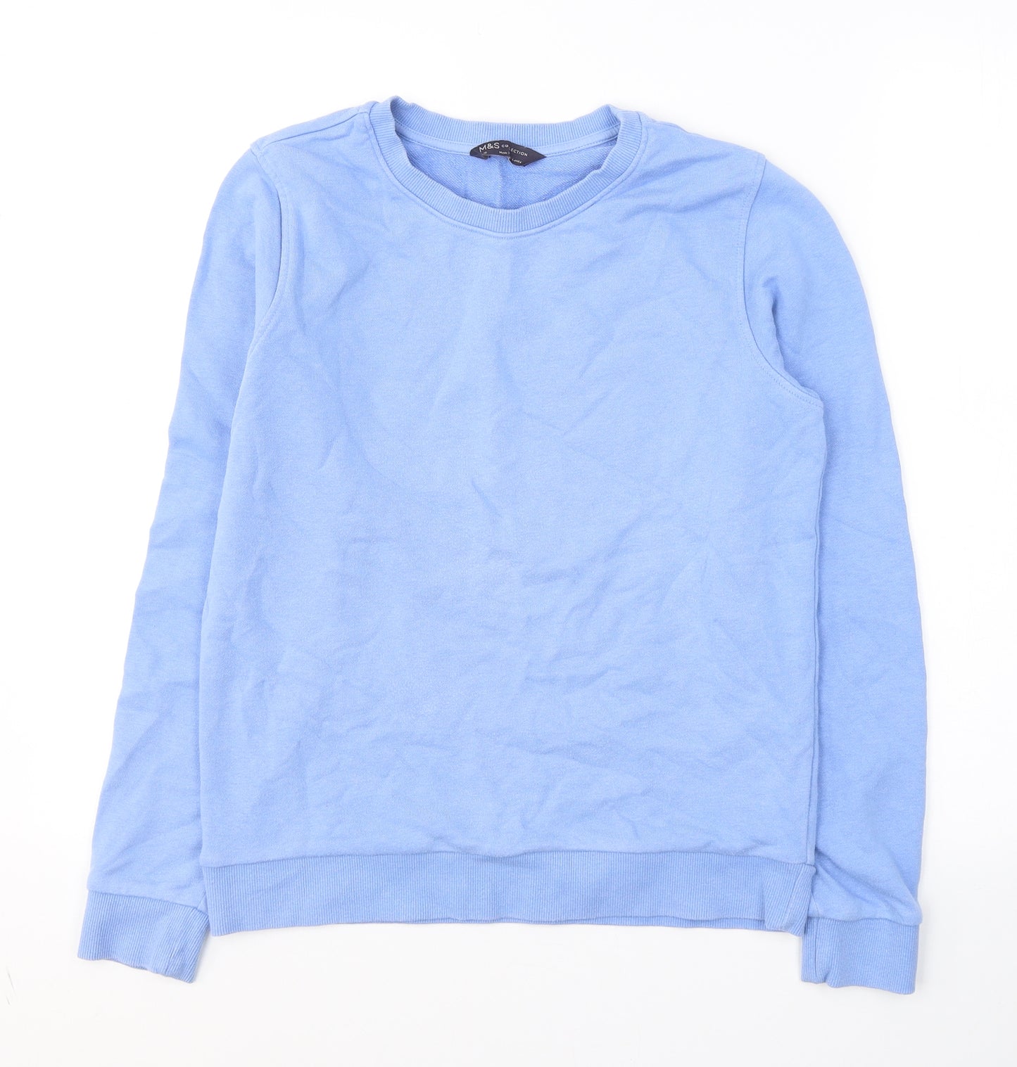 Marks and Spencer Womens Blue  Cotton Pullover Sweatshirt Size 10  Pullover