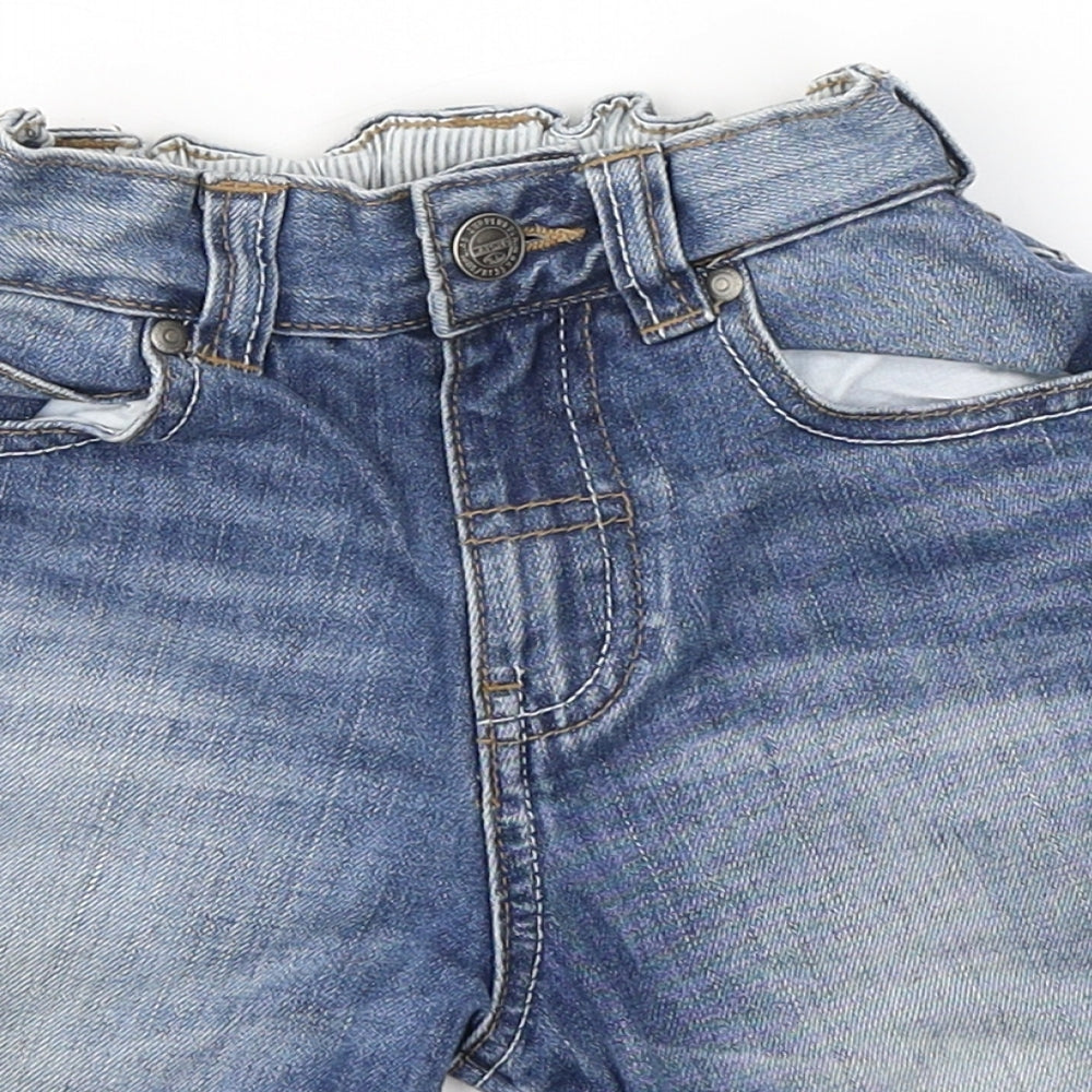 George Boys Blue  Cotton Cropped Jeans Size 4-5 Years  Regular Button