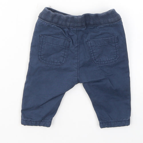 NEXT Boys Blue  Cotton Capri Trousers Size 0-3 Months  Pullover