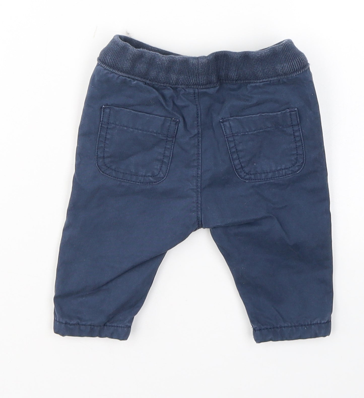 NEXT Boys Blue  Cotton Capri Trousers Size 0-3 Months  Pullover