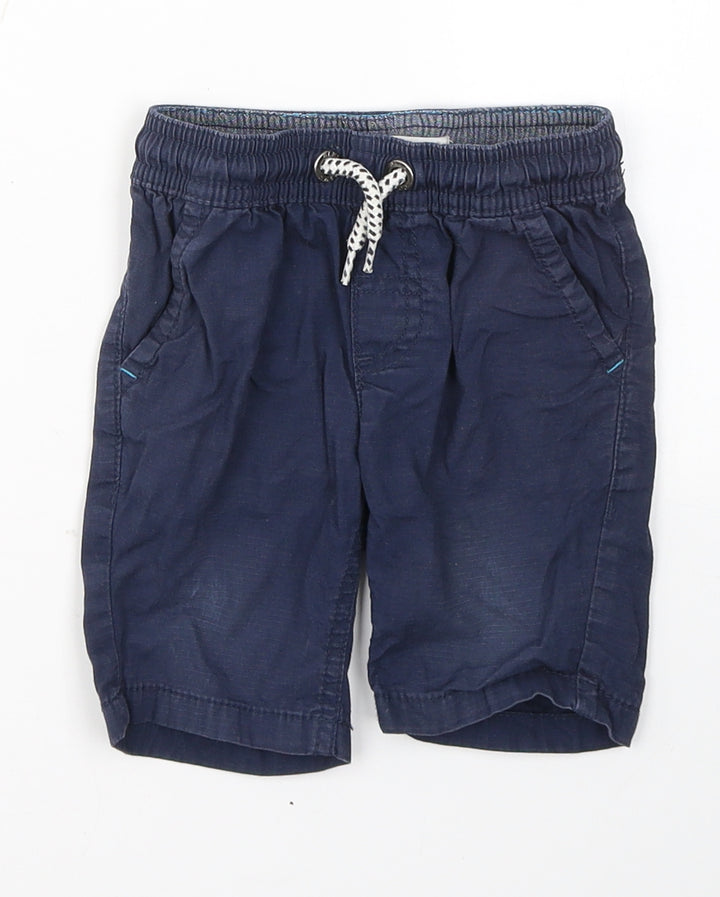 Blue Zoo Boys Blue Cotton Cargo Jeans Size 12-18 Months Pullover