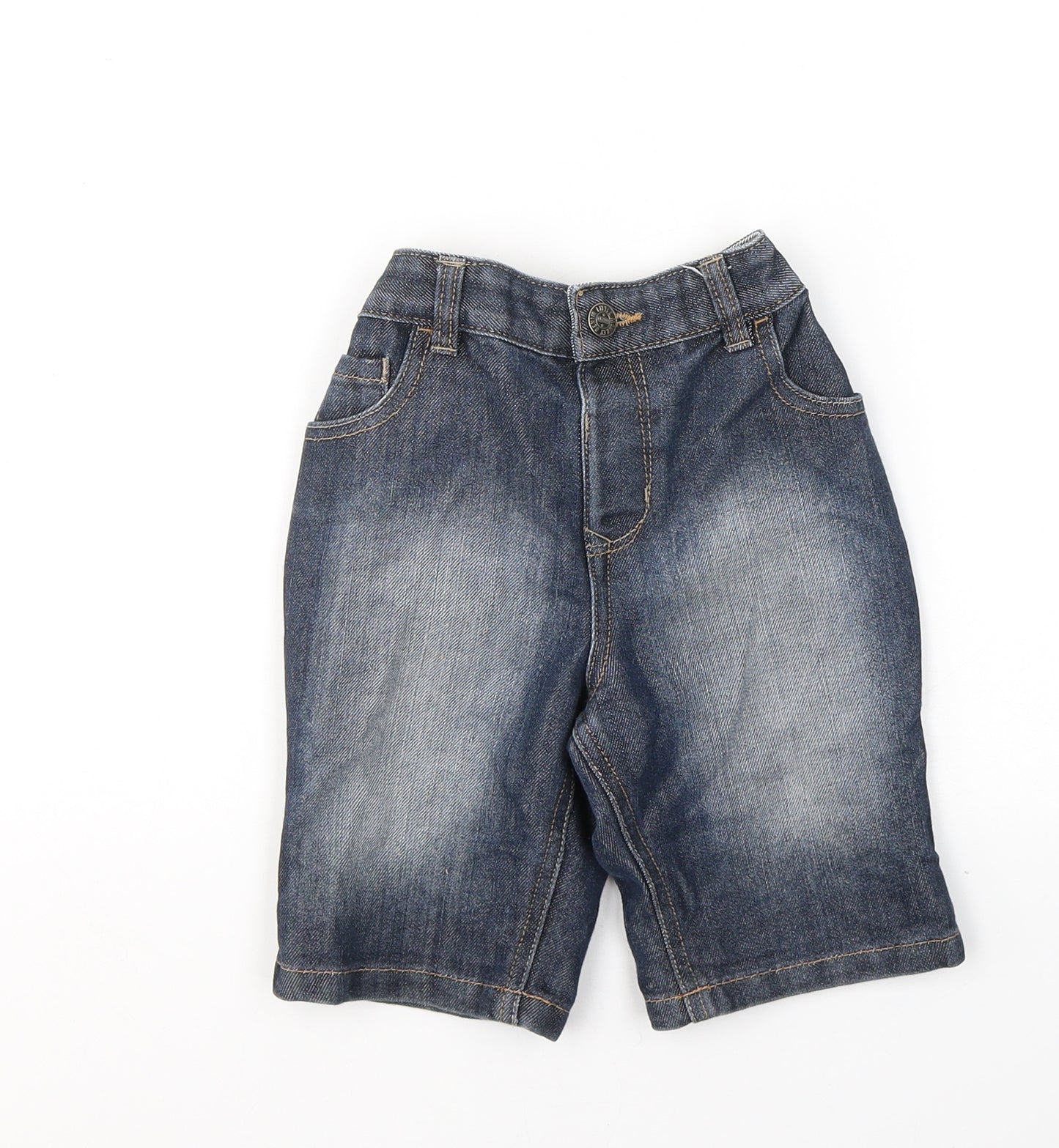 George Boys Blue  Cotton Cropped Jeans Size 4-5 Years  Regular Button