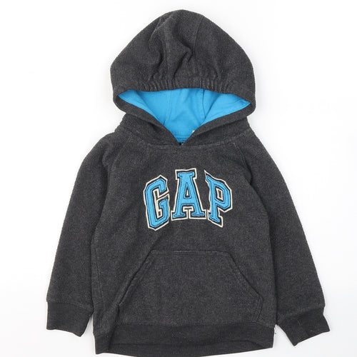 Gap Boys Grey  Polyester Pullover Hoodie Size 4 Years  Pullover