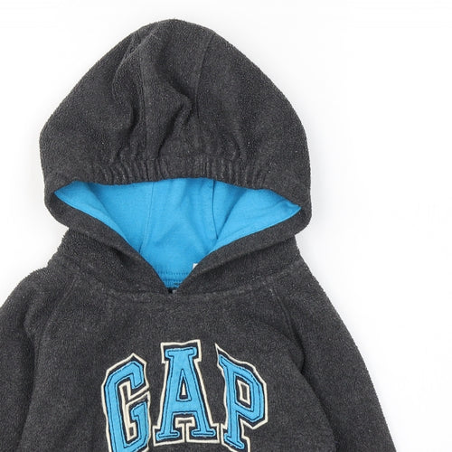 Gap Boys Grey  Polyester Pullover Hoodie Size 4 Years  Pullover