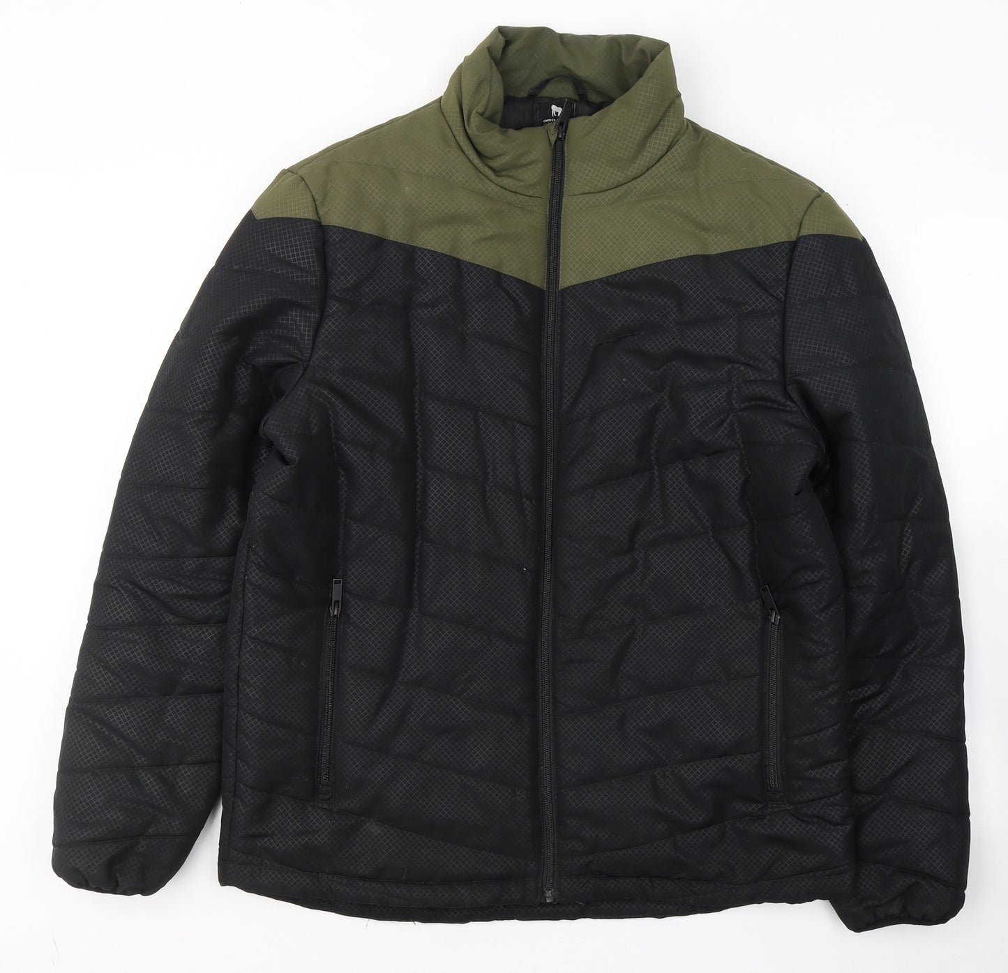 Twisted Gorilla Mens Black   Puffer Jacket Coat Size M  Zip