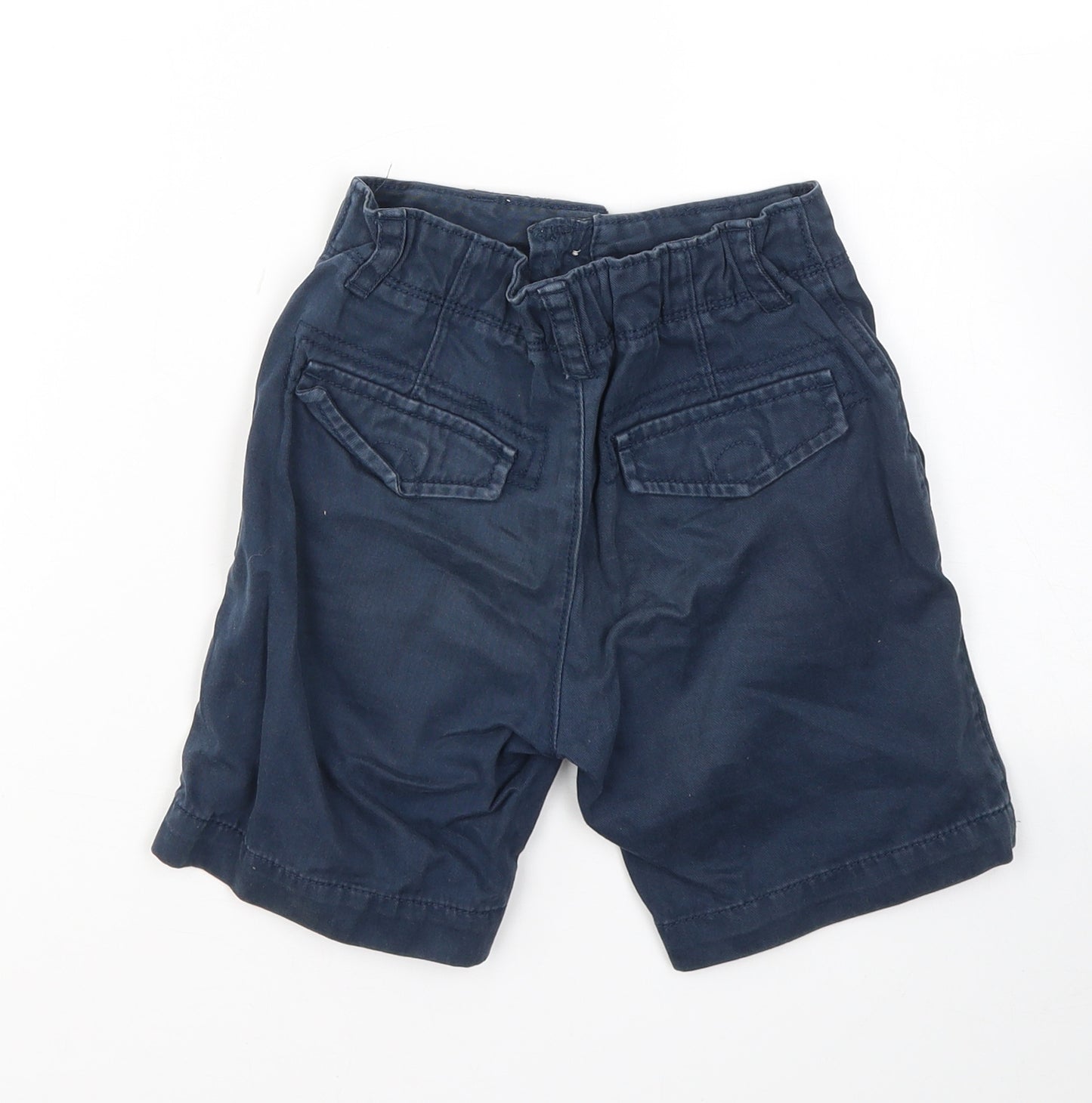 George Boys Blue  Cotton Cropped Trousers Size 5-6 Years  Regular Button