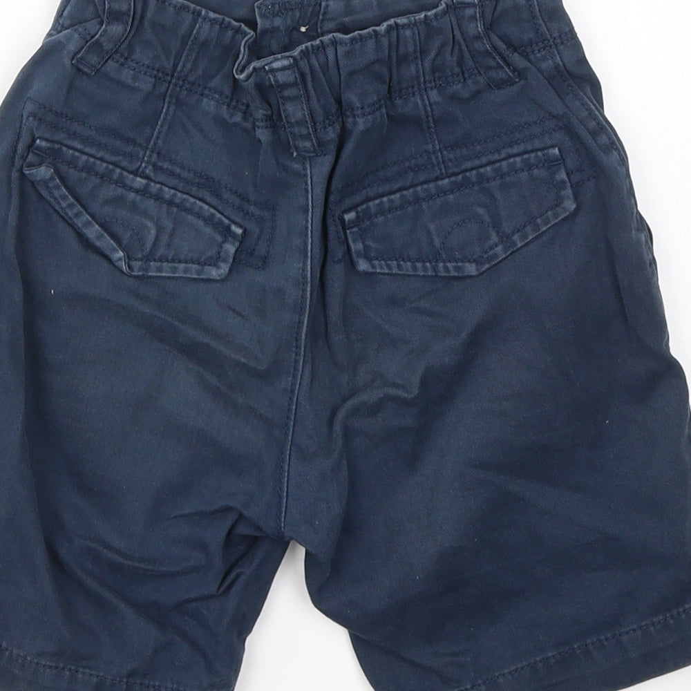 George Boys Blue  Cotton Cropped Trousers Size 5-6 Years  Regular Button