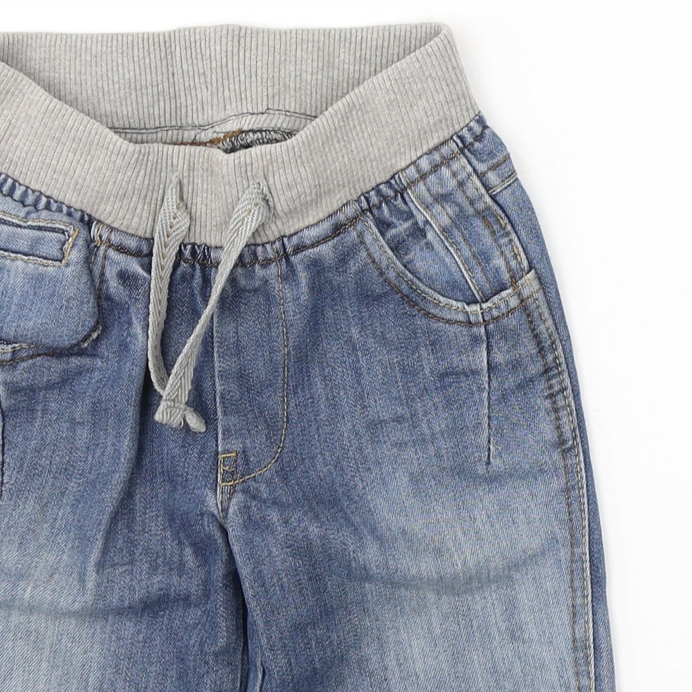 Urban Outlaws Boys Blue  Cotton Bermuda Shorts Size 7 Years  Regular Drawstring