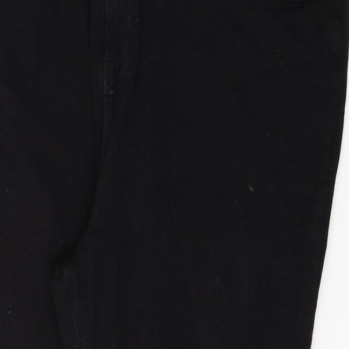 Simply Be Womens Black  Cotton Skinny Jeans Size 30 L27 in Regular Button