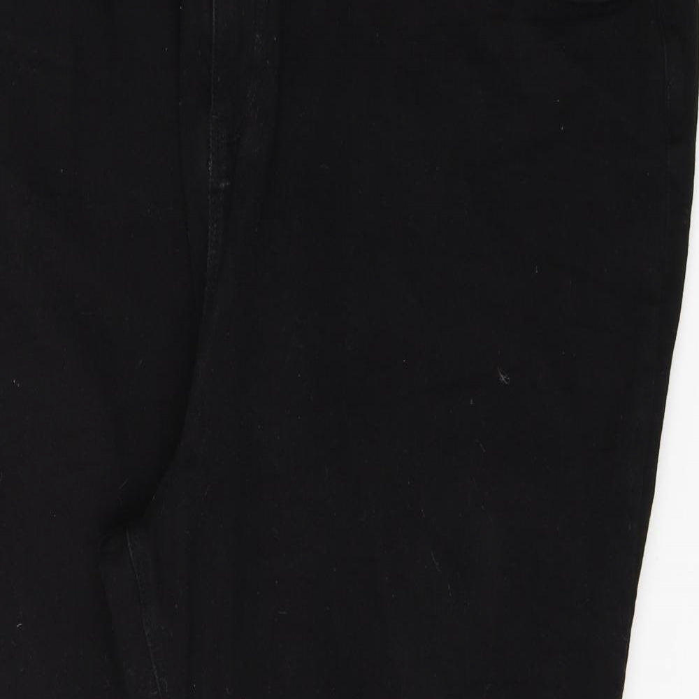 Simply Be Womens Black  Cotton Skinny Jeans Size 30 L27 in Regular Button