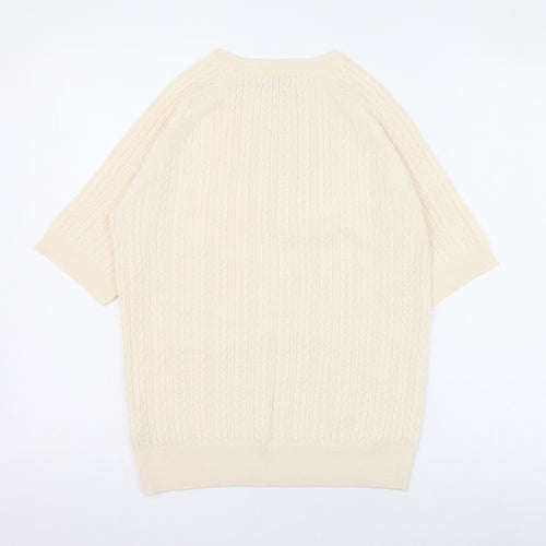 Papaya Womens Ivory Roll Neck  Acrylic Pullover Jumper Size 14