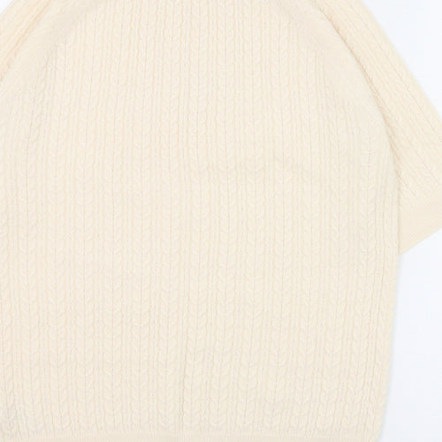 Papaya Womens Ivory Roll Neck  Acrylic Pullover Jumper Size 14