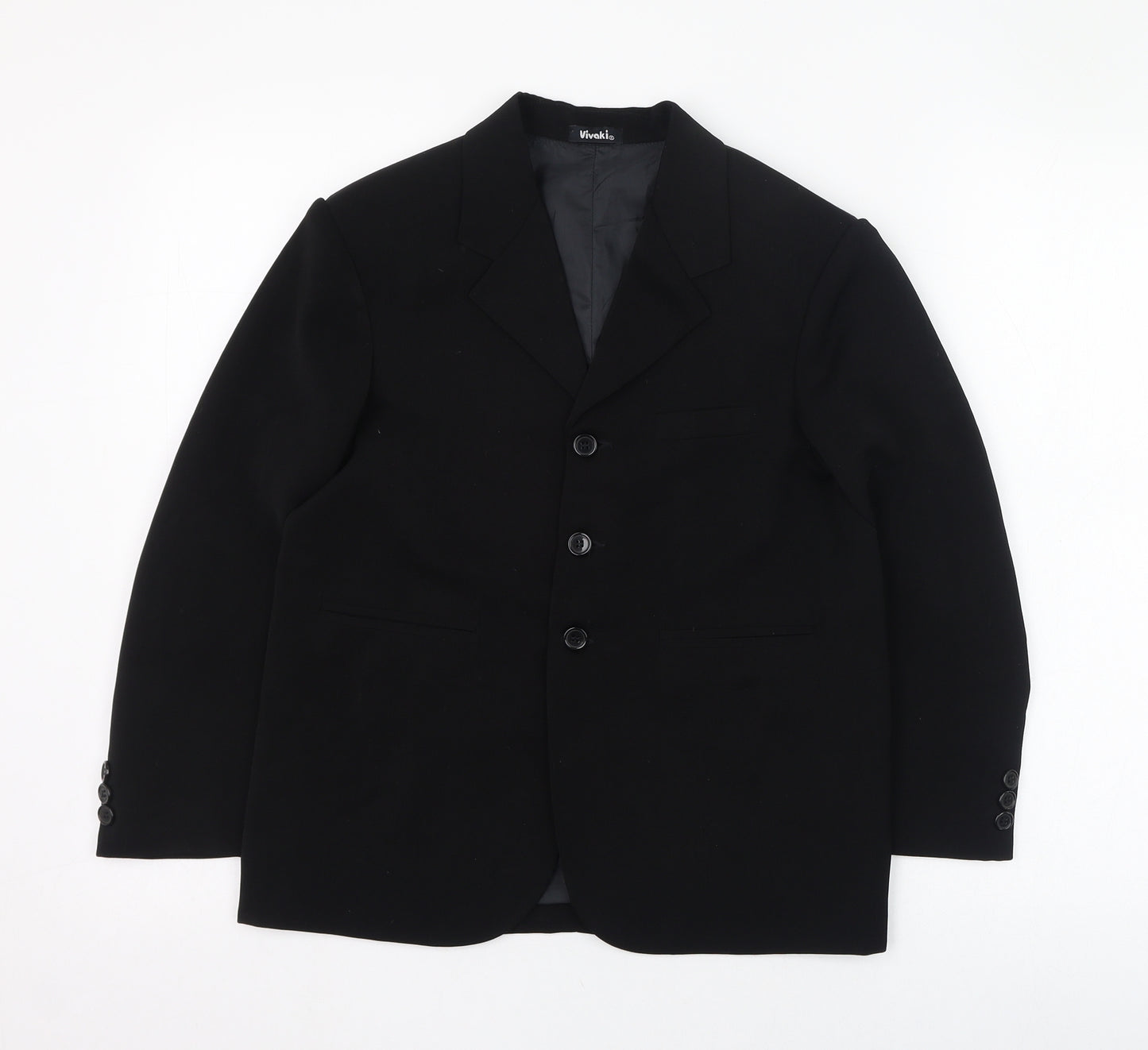 VivaKi Womens Black   Jacket Blazer Size 8  Button