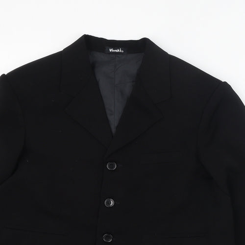 VivaKi Womens Black   Jacket Blazer Size 8  Button