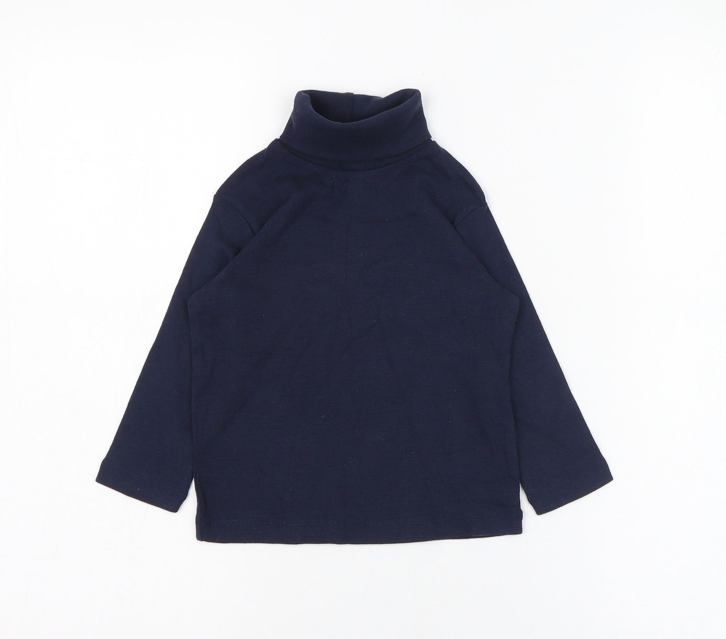 Gap Boys Blue  Cotton Basic T-Shirt Size 18-24 Months Roll Neck Pullover