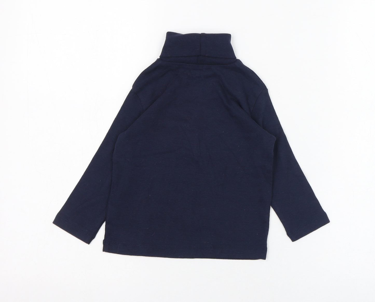 Gap Boys Blue  Cotton Basic T-Shirt Size 18-24 Months Roll Neck Pullover