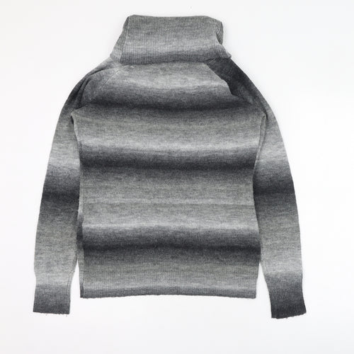 Twenty One Womens Grey Roll Neck  Acrylic Pullover Jumper Size 10
