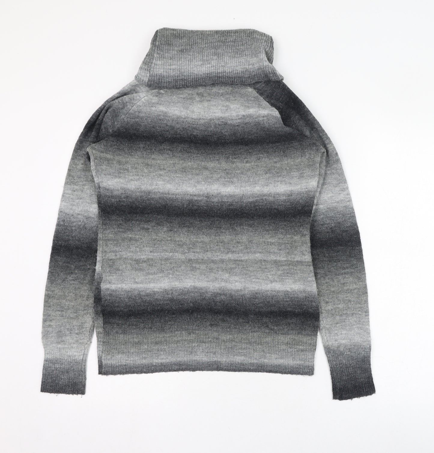 Twenty One Womens Grey Roll Neck  Acrylic Pullover Jumper Size 10