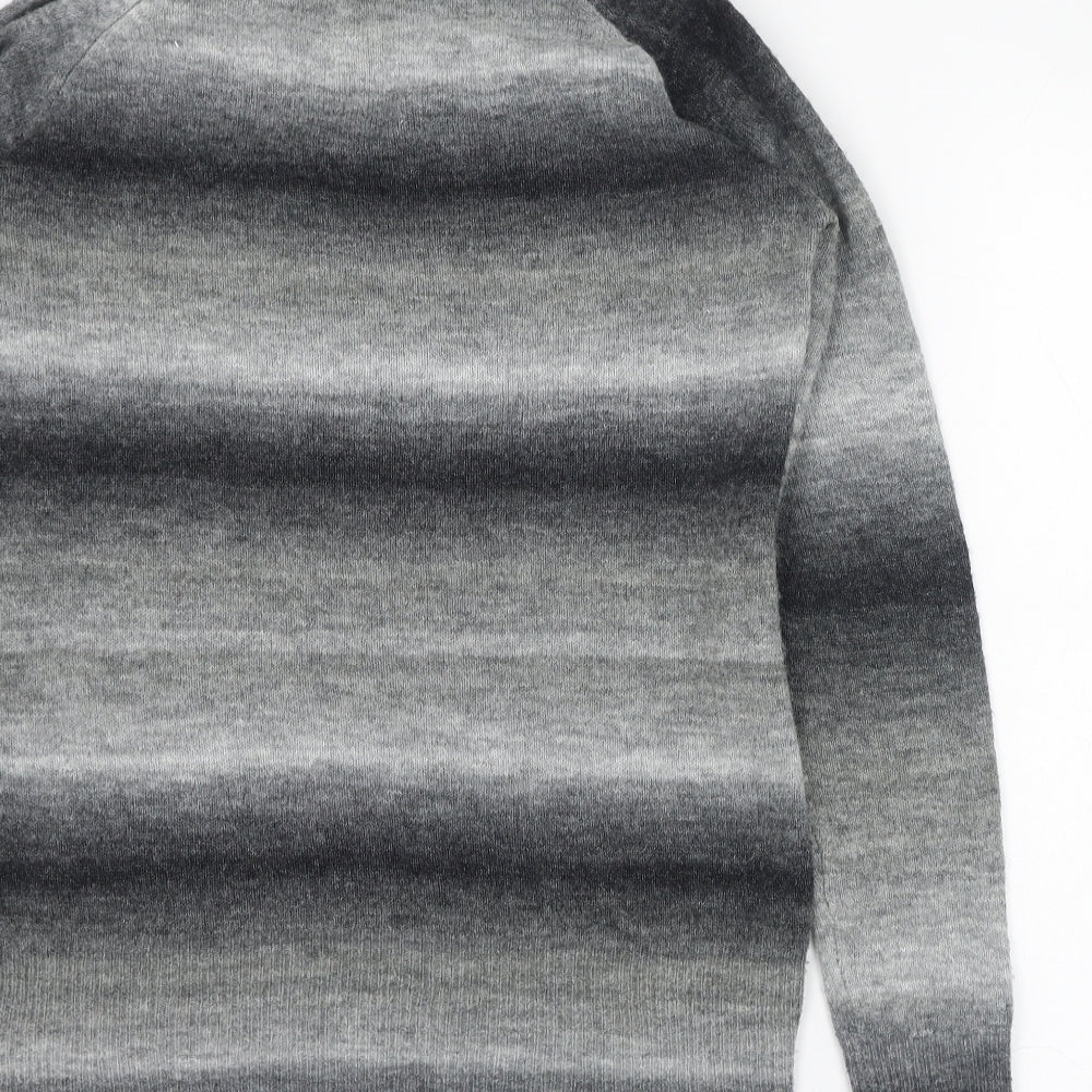 Twenty One Womens Grey Roll Neck  Acrylic Pullover Jumper Size 10