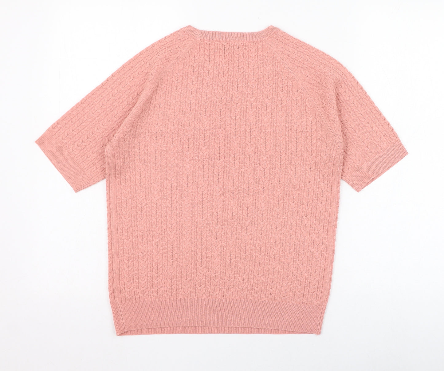 Papaya Womens Pink Round Neck  Acrylic Pullover Jumper Size 14