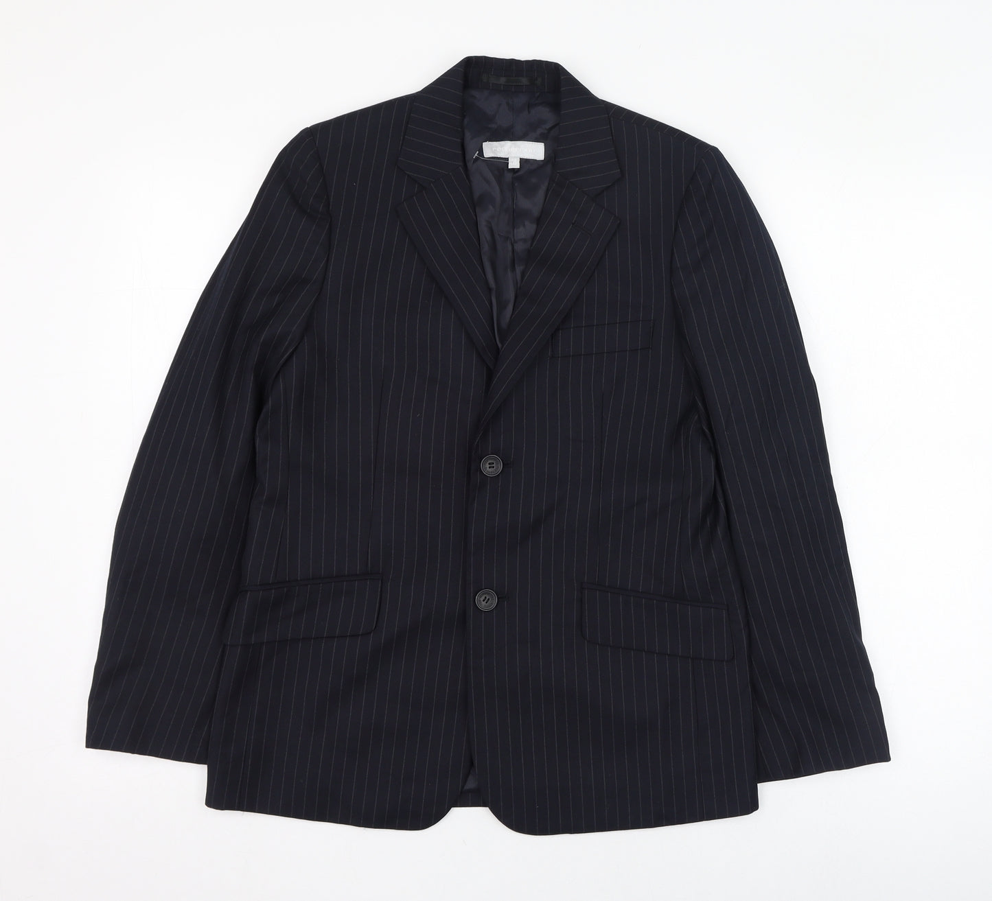 Red Herring Boys Black Striped  Jacket Blazer Size 13 Years  Button