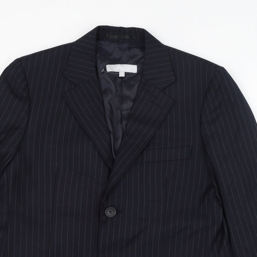 Red Herring Boys Black Striped  Jacket Blazer Size 13 Years  Button