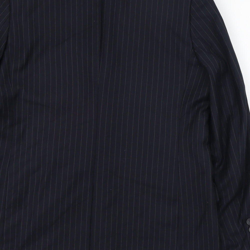 Red Herring Boys Black Striped  Jacket Blazer Size 13 Years  Button