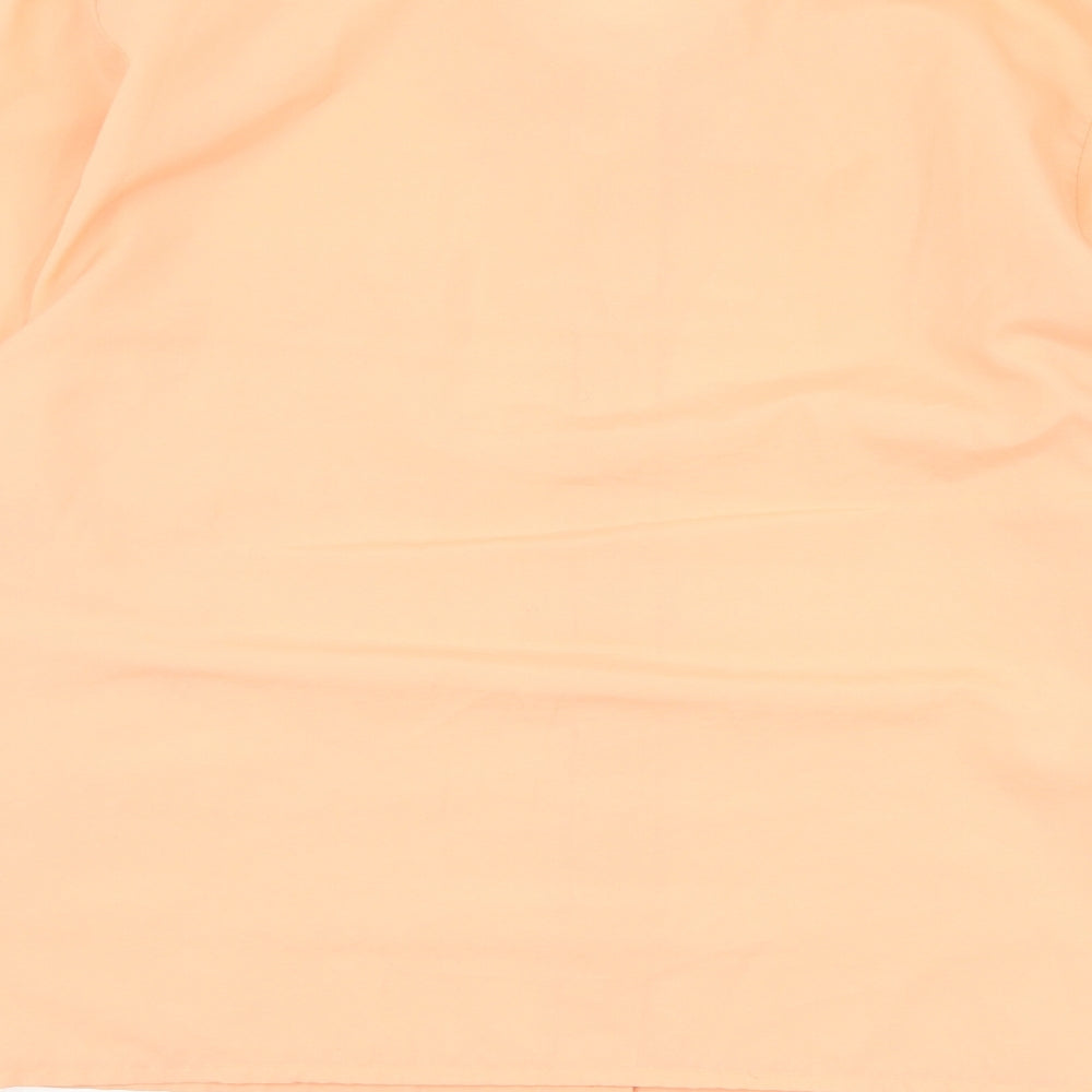 Littlewoods Womens Orange  Polyester Basic Button-Up Size 18 Collared