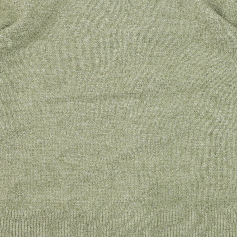 TU Womens Green Round Neck  Acrylic Cardigan Jumper Size 16