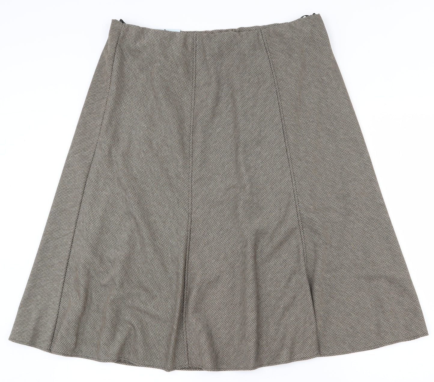 Honor Milburn Womens Brown Houndstooth Polyester Swing Skirt Size 16