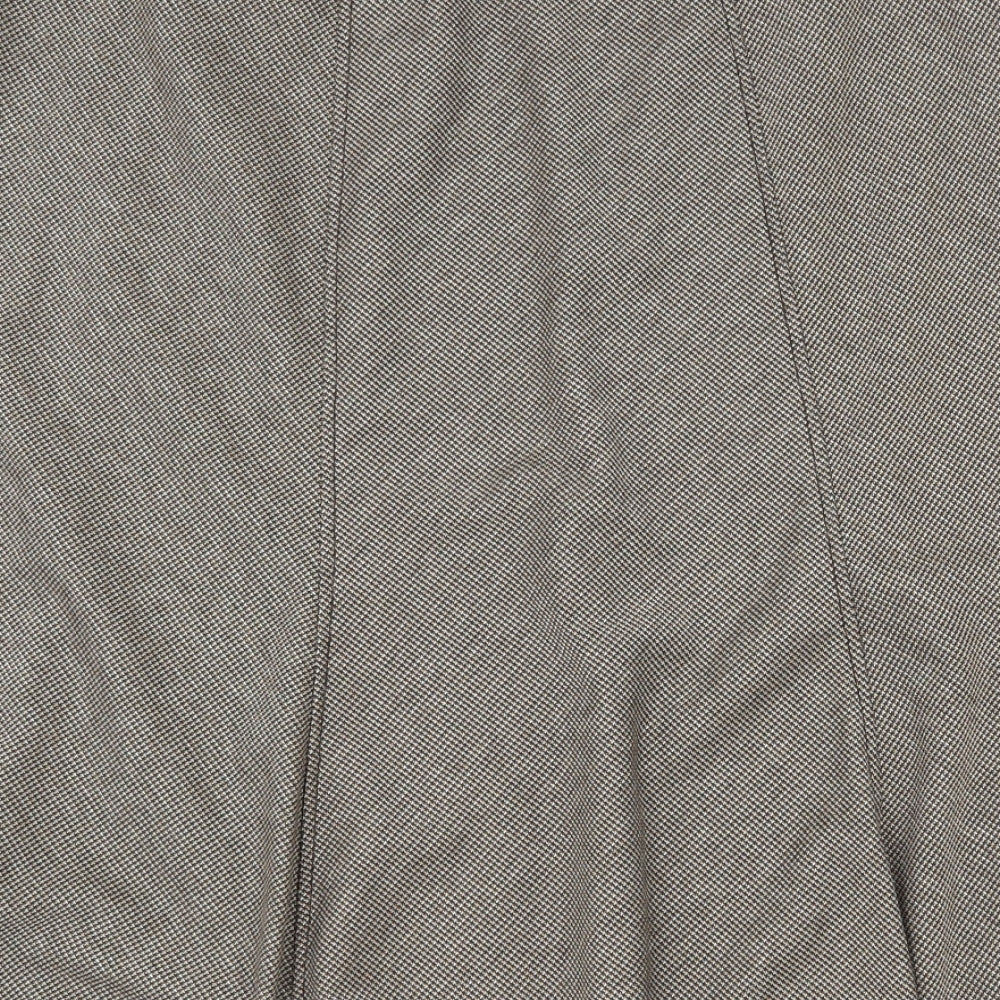 Honor Milburn Womens Brown Houndstooth Polyester Swing Skirt Size 16