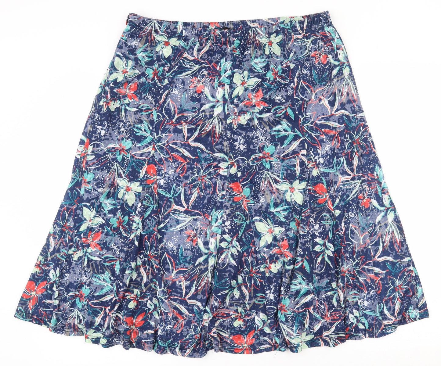 Anna Rose  Womens Multicoloured Floral Polyamide Swing Skirt Size 16