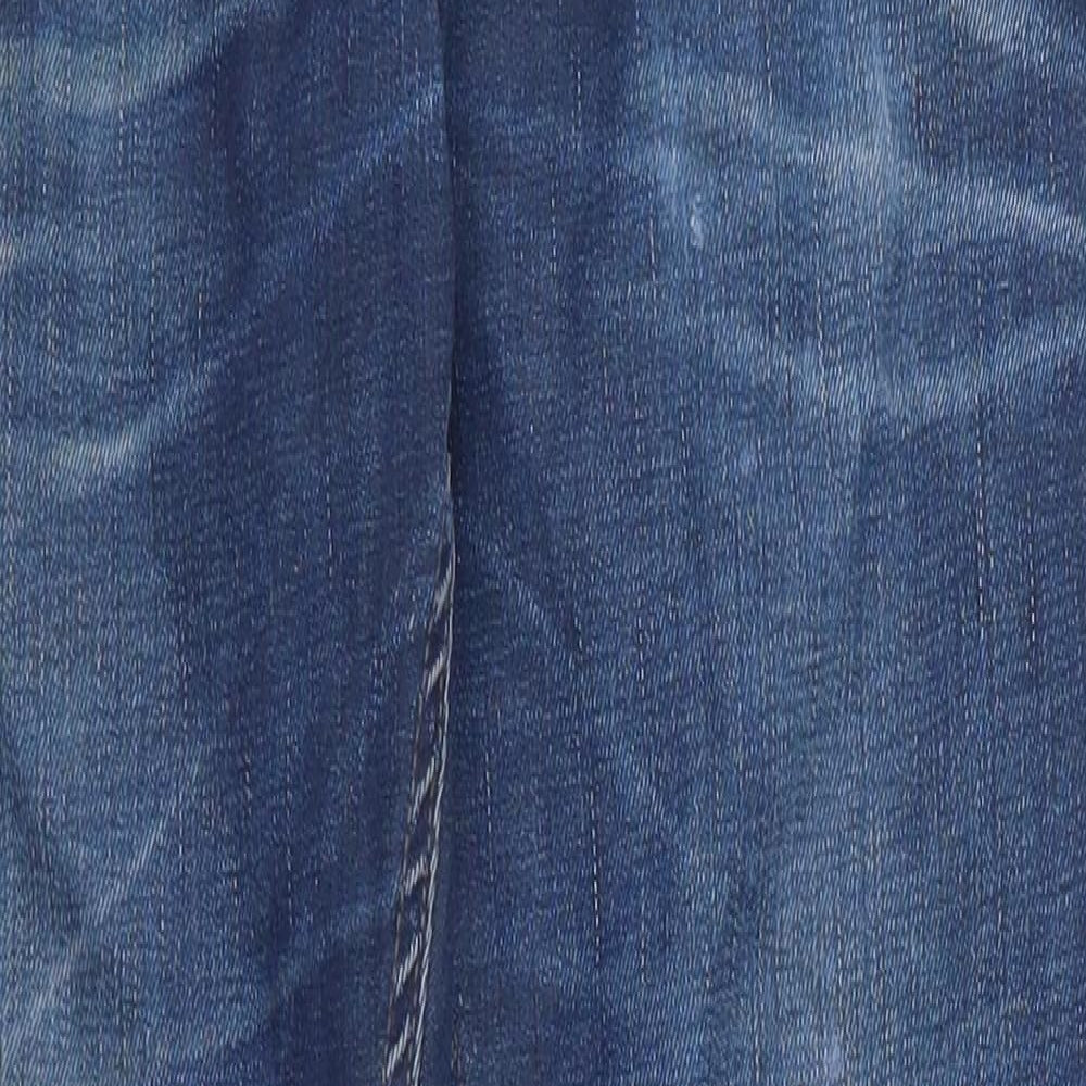 JACK & JONES Mens Blue  Cotton Straight Jeans Size 30 in L28 in Slim Button