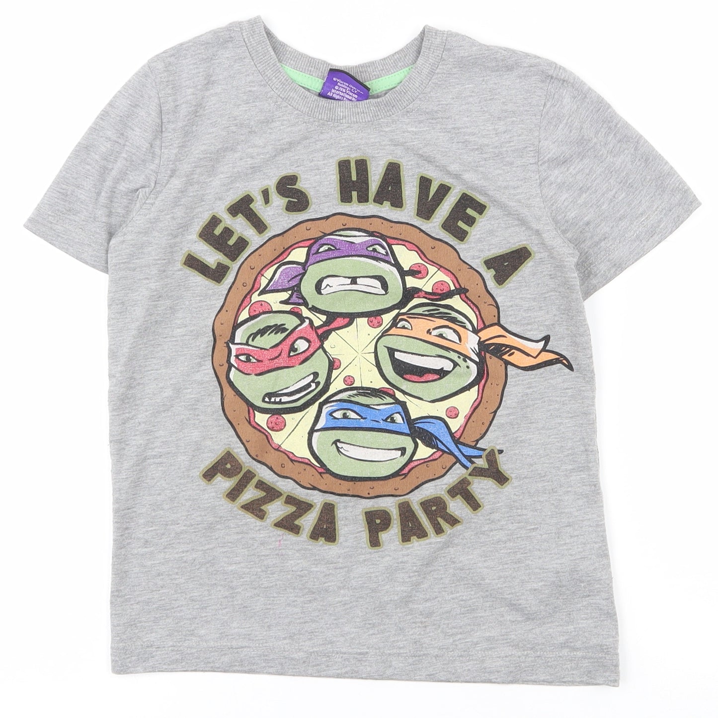 George Boys Grey  Polyester Pullover T-Shirt Size 5-6 Years Crew Neck Pullover