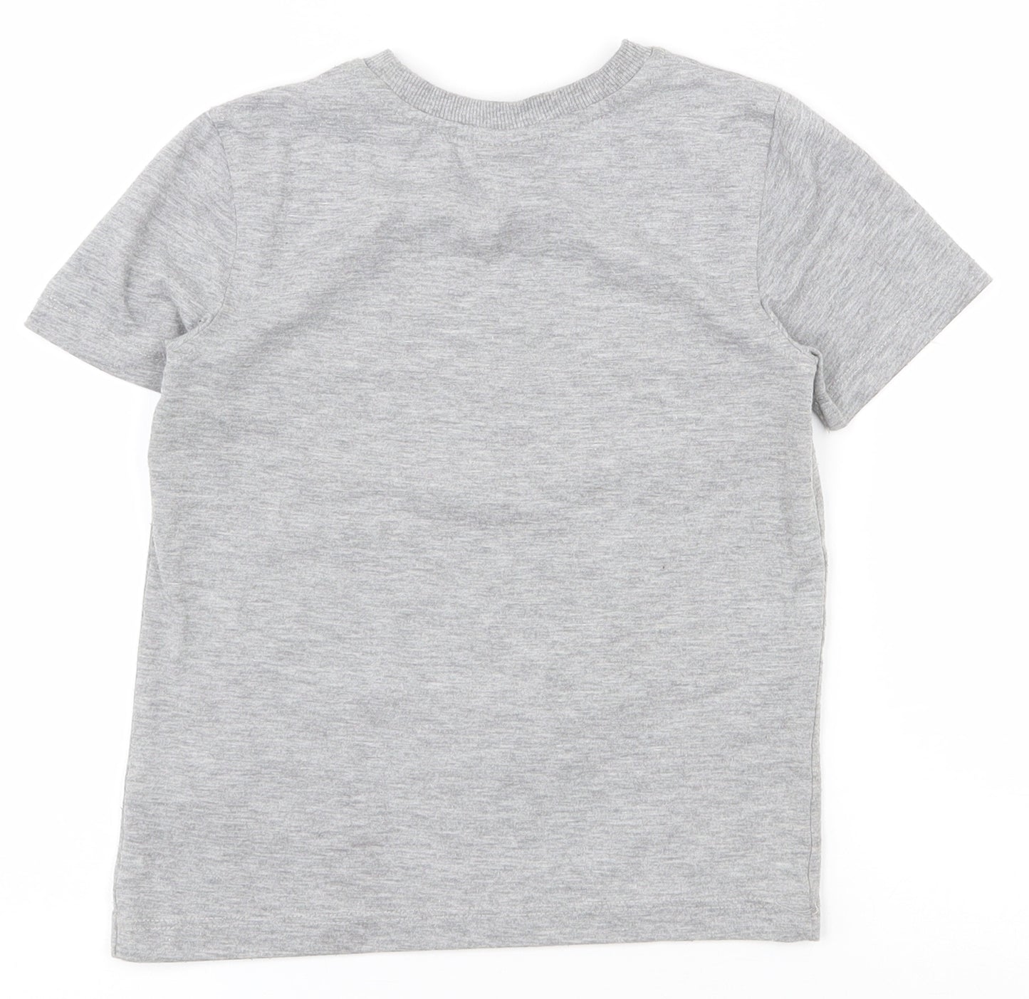 George Boys Grey  Polyester Pullover T-Shirt Size 5-6 Years Crew Neck Pullover