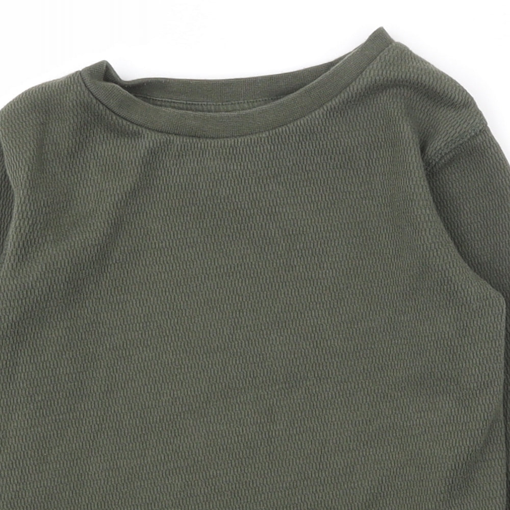 NEXT Boys Green  100% Cotton Pullover T-Shirt Size 3 Years Crew Neck Pullover