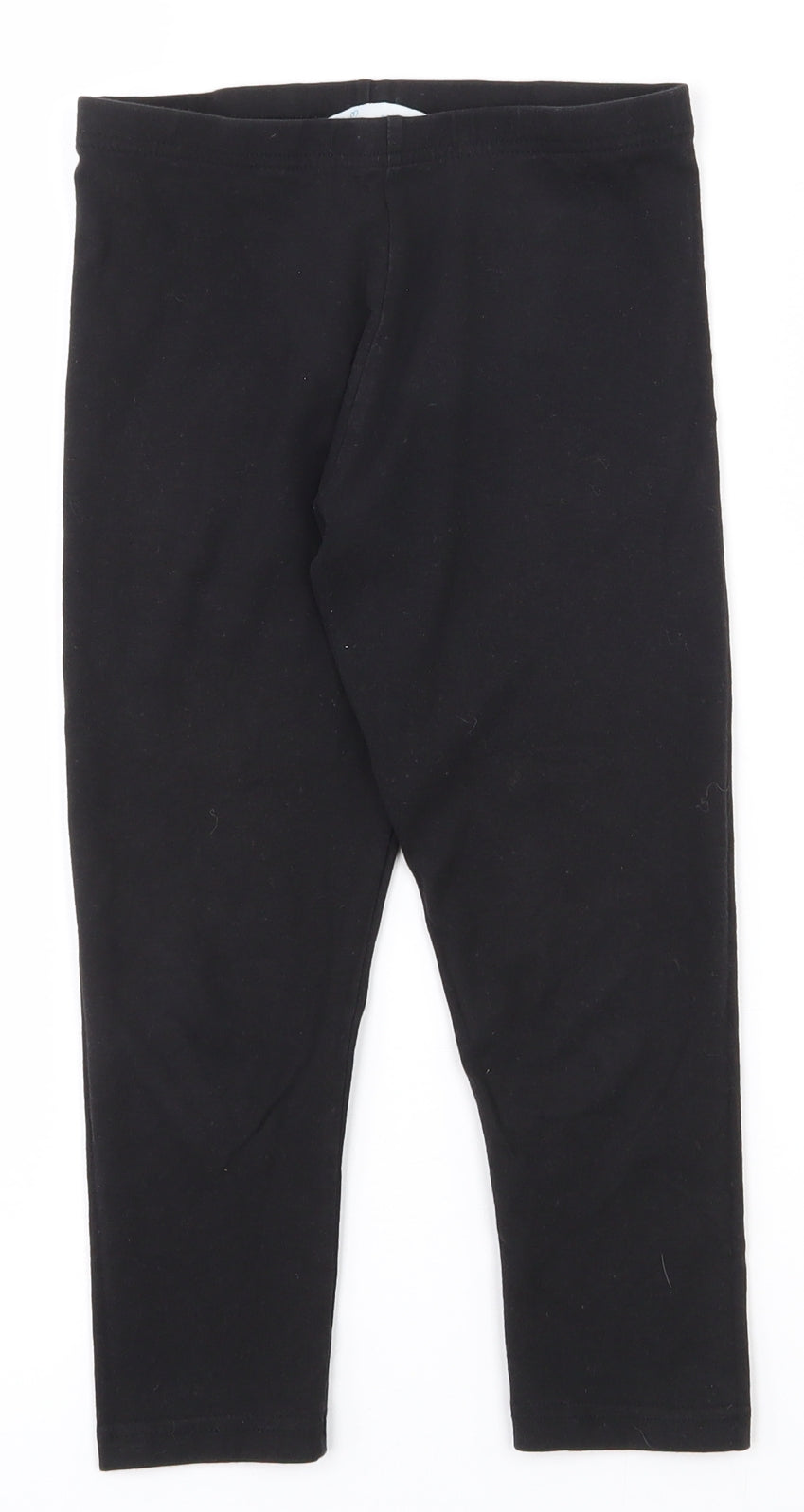 Primark Girls Black  Cotton Jogger Trousers Size 8-9 Years  Regular Pullover - Leggings