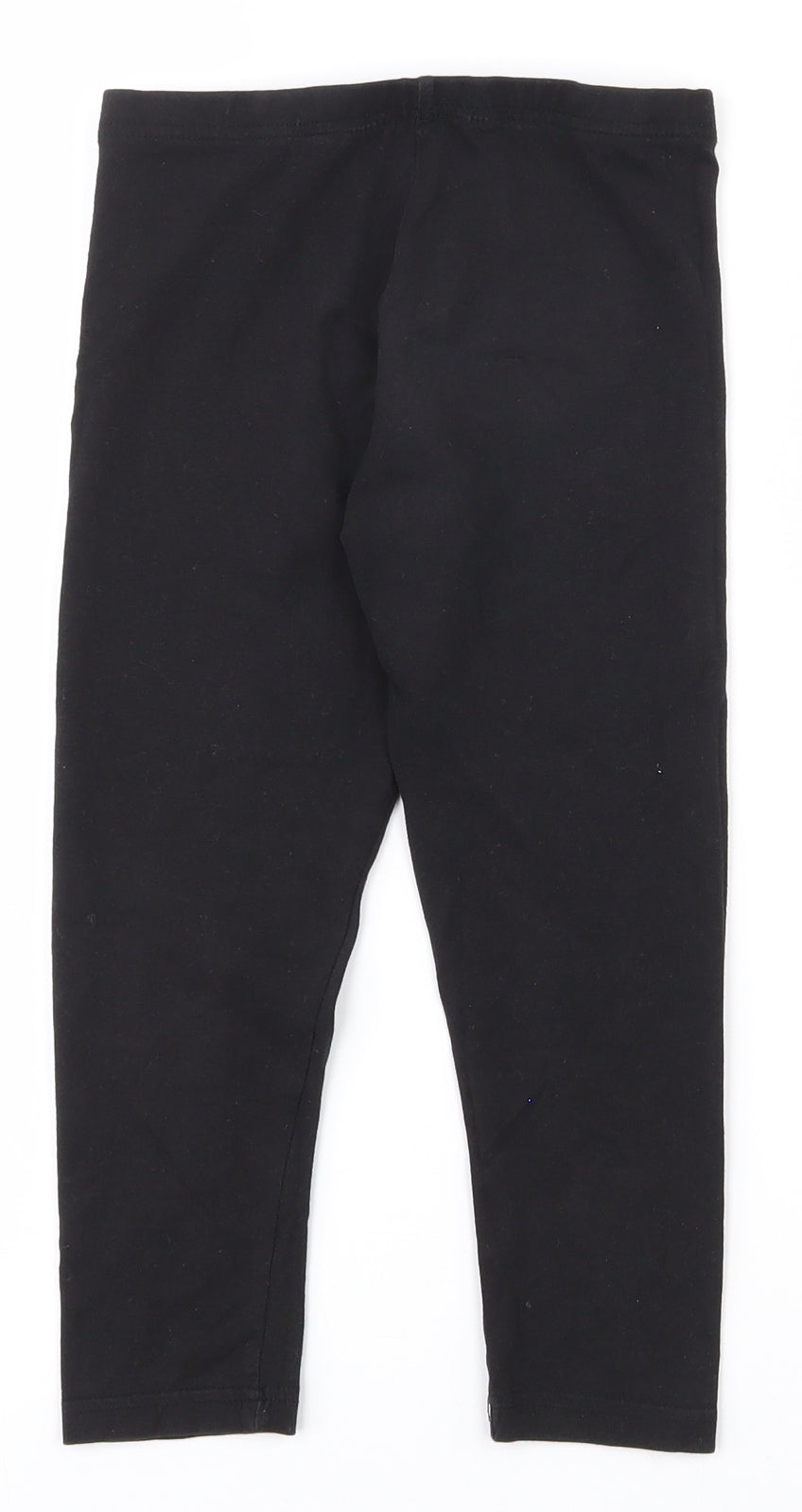 Primark Girls Black  Cotton Jogger Trousers Size 8-9 Years  Regular Pullover - Leggings