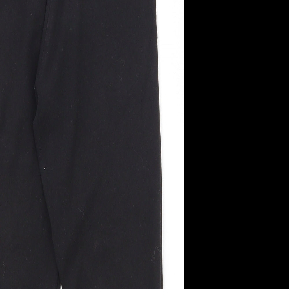 Primark Girls Black  Cotton Jogger Trousers Size 8-9 Years  Regular Pullover - Leggings