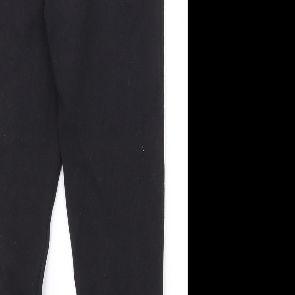 Primark Girls Black  Cotton Jogger Trousers Size 8-9 Years  Regular Pullover - Leggings