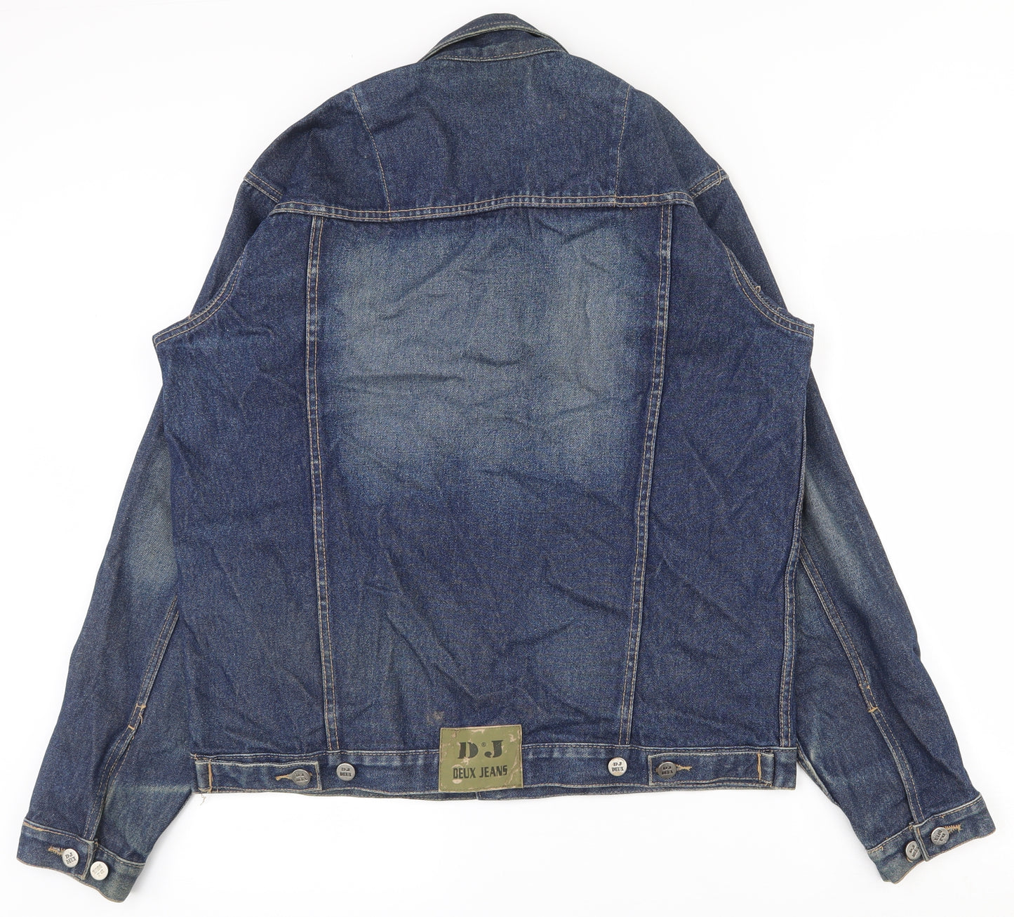 Deux Jeans Mens Blue   Jacket  Size L  Button