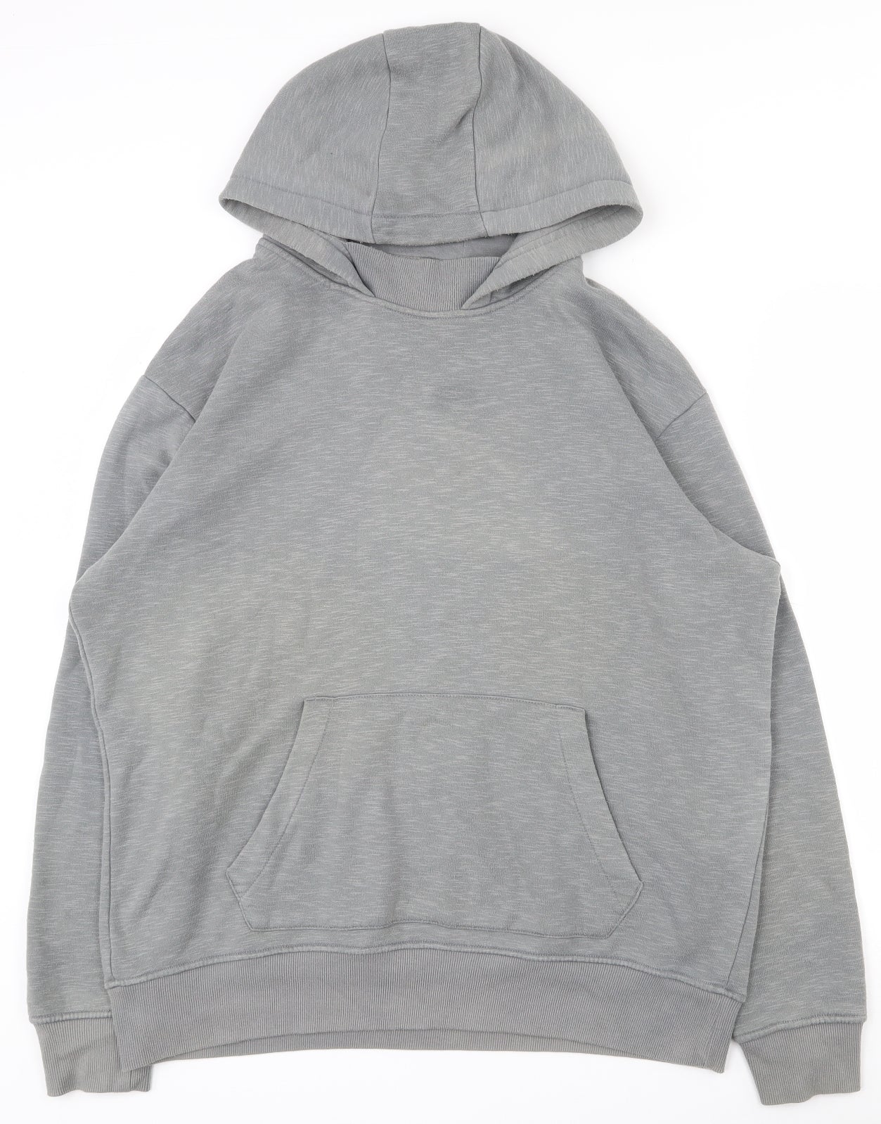 Primark Mens Grey Houndstooth Cotton Pullover Hoodie Size XL