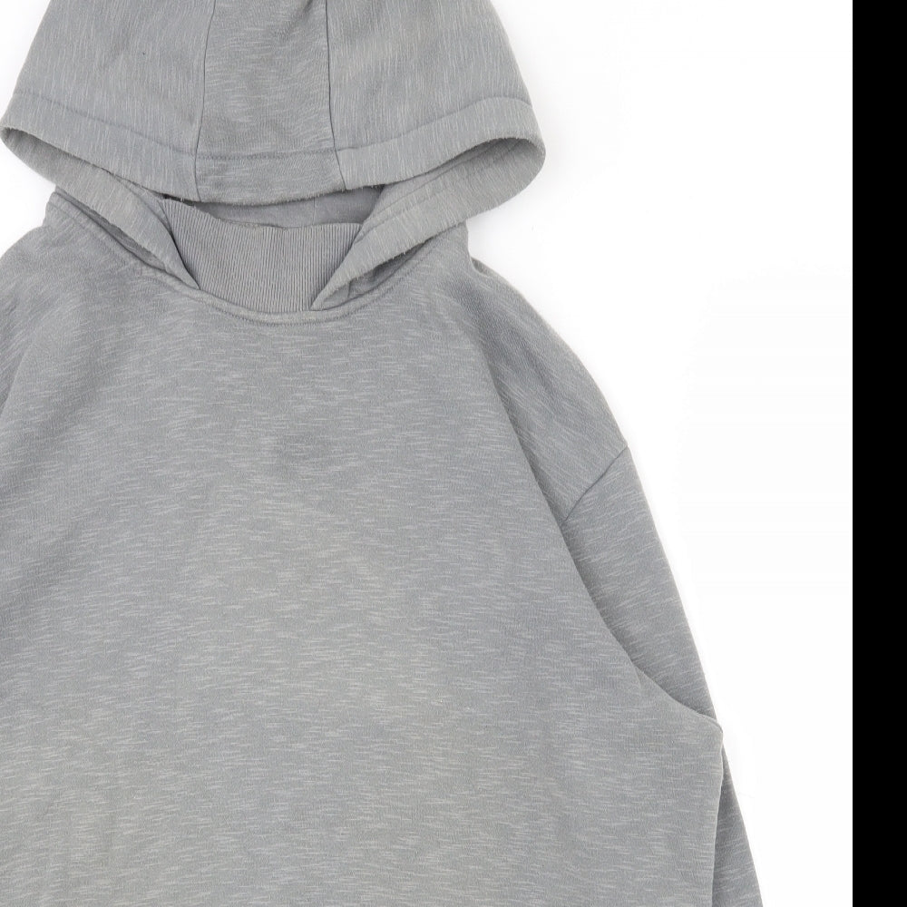 Primark Mens Grey Houndstooth Cotton Pullover Hoodie Size XL