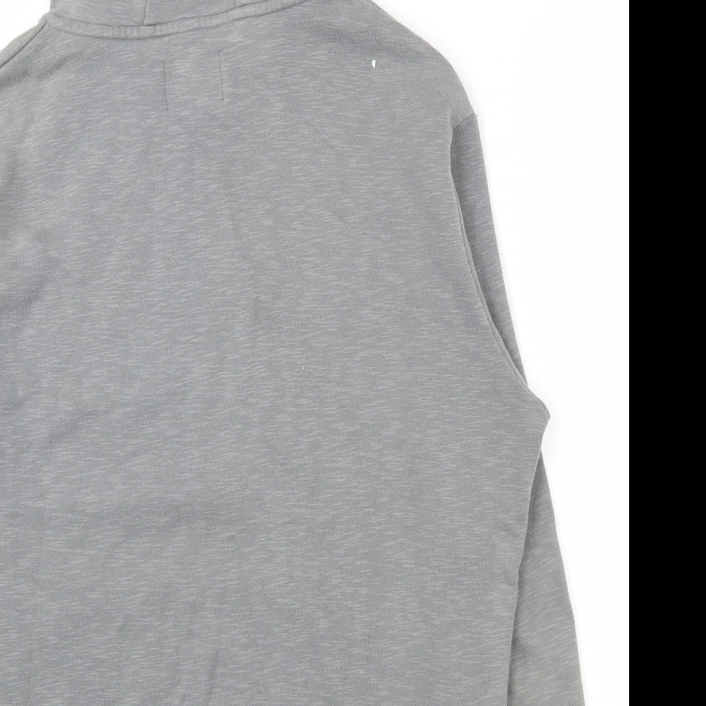 Primark Mens Grey Houndstooth Cotton Pullover Hoodie Size XL