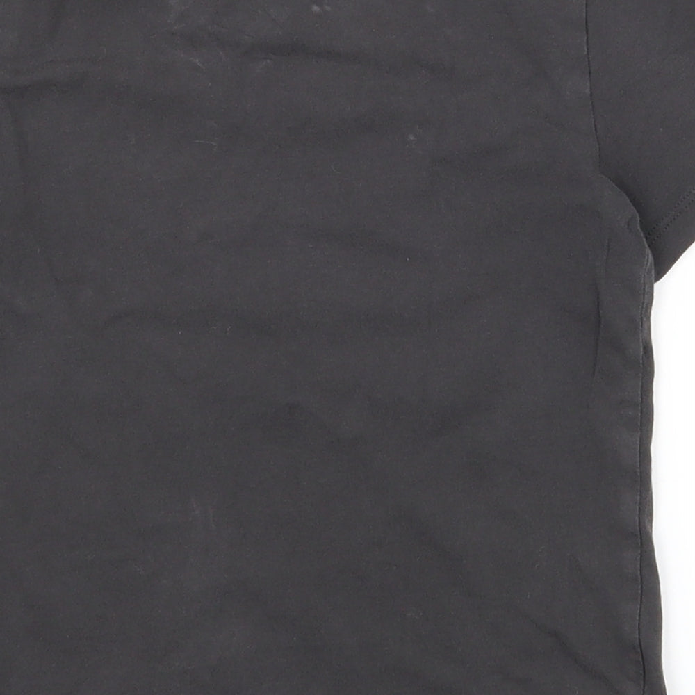 H&M Boys Black  100% Cotton Pullover T-Shirt Size 4-5 Years Crew Neck Pullover