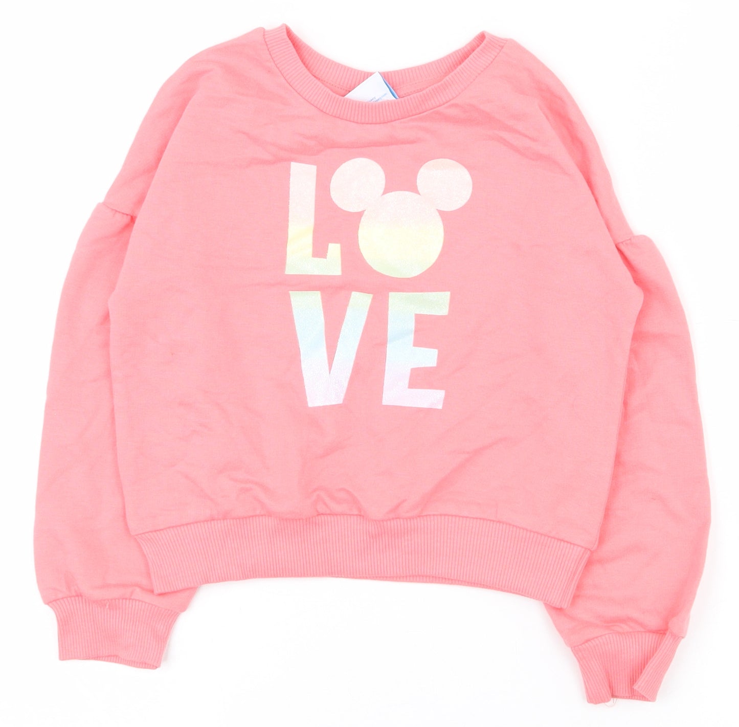 TU Girls Pink  Cotton Pullover Sweatshirt Size 5 Years  Pullover